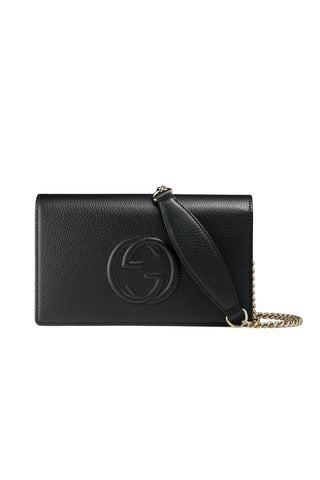 Gucci Soho Wallet on Chain Leather Crossbody Bag