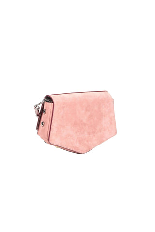 Jimmy Choo Arrow Studded Pink Suede Crossbody Bag