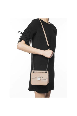 Jimmy Choo Mini Rebel Pink Crossbody Bag Silver Chain Strap