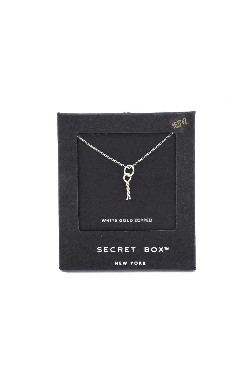 Secret Box Twisted Knot Charm Necklace