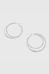 Metal Double Hoop Earring