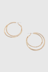 Metal Double Hoop Earring