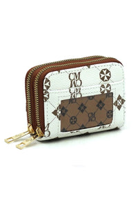 Monogram Accordion Card Holder Zip Wallet