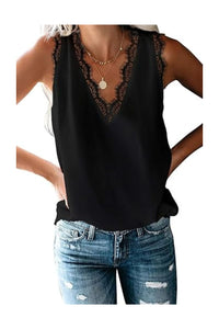 Trendy Women's V-Neck Lace Sleeveless Tank Camisole