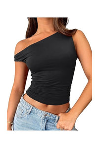 Trendy Women's Off-Shoulder Crop Tank Summer Top