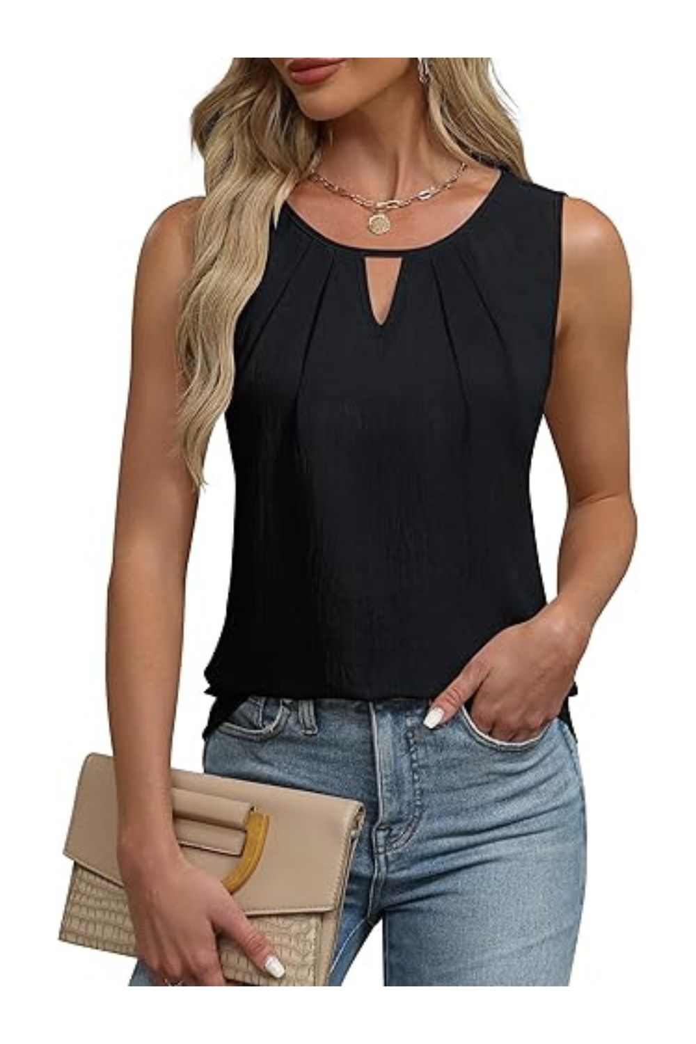 Trendy Women's Sleeveless Business Casual Tank Top