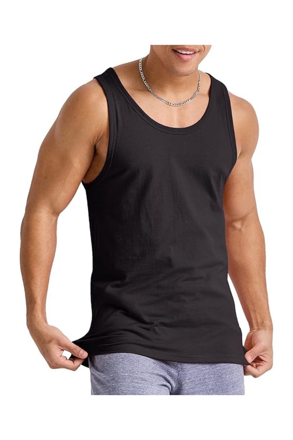 Trendy Men's Tri-Blend Lightweight Sleeveless Tank Top