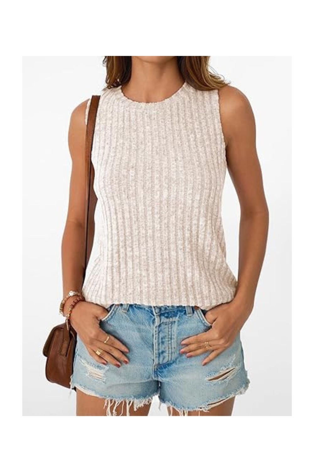 Trendy Women's Sleeveless Tunic Tank Summer Fashion Top