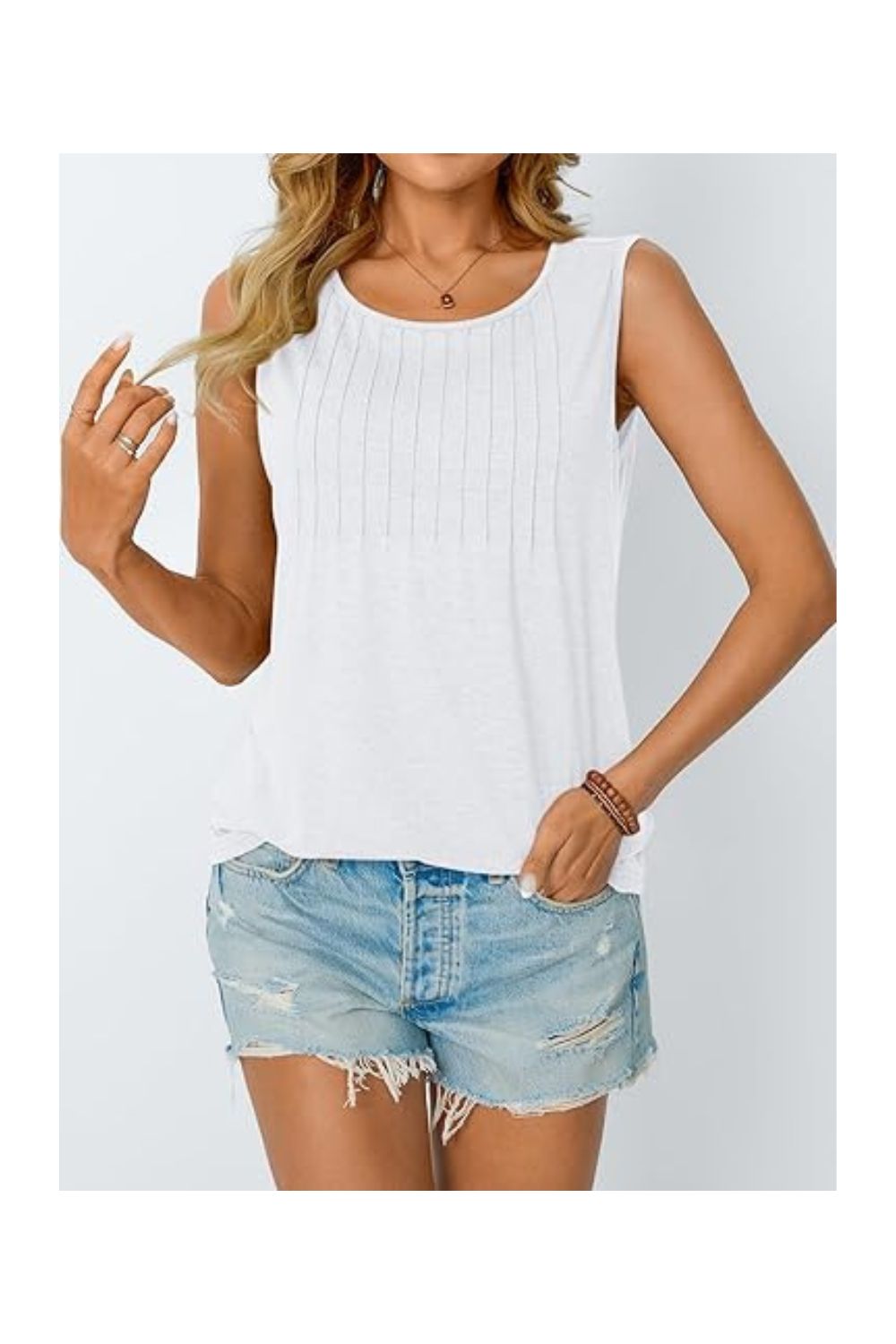 Trendy Women's Loose Fit Casual Sleeveless Summer Tank