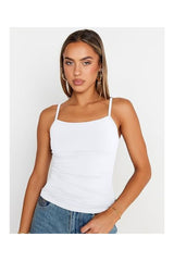 Trendy  Women's Adjustable Sleeveless Square Neck Tank