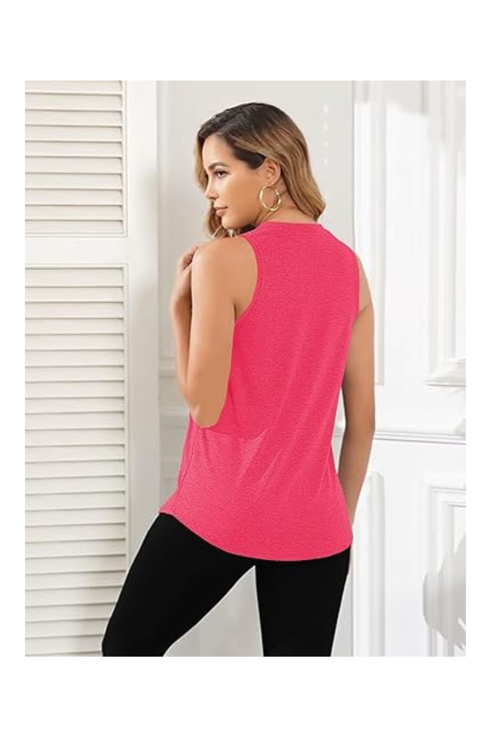 Trendy Women's Loose Fit Deep V Neck Tank