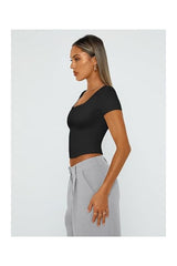 Trendy Women's Double-Lined Crop Top Y2K Beach Fashion