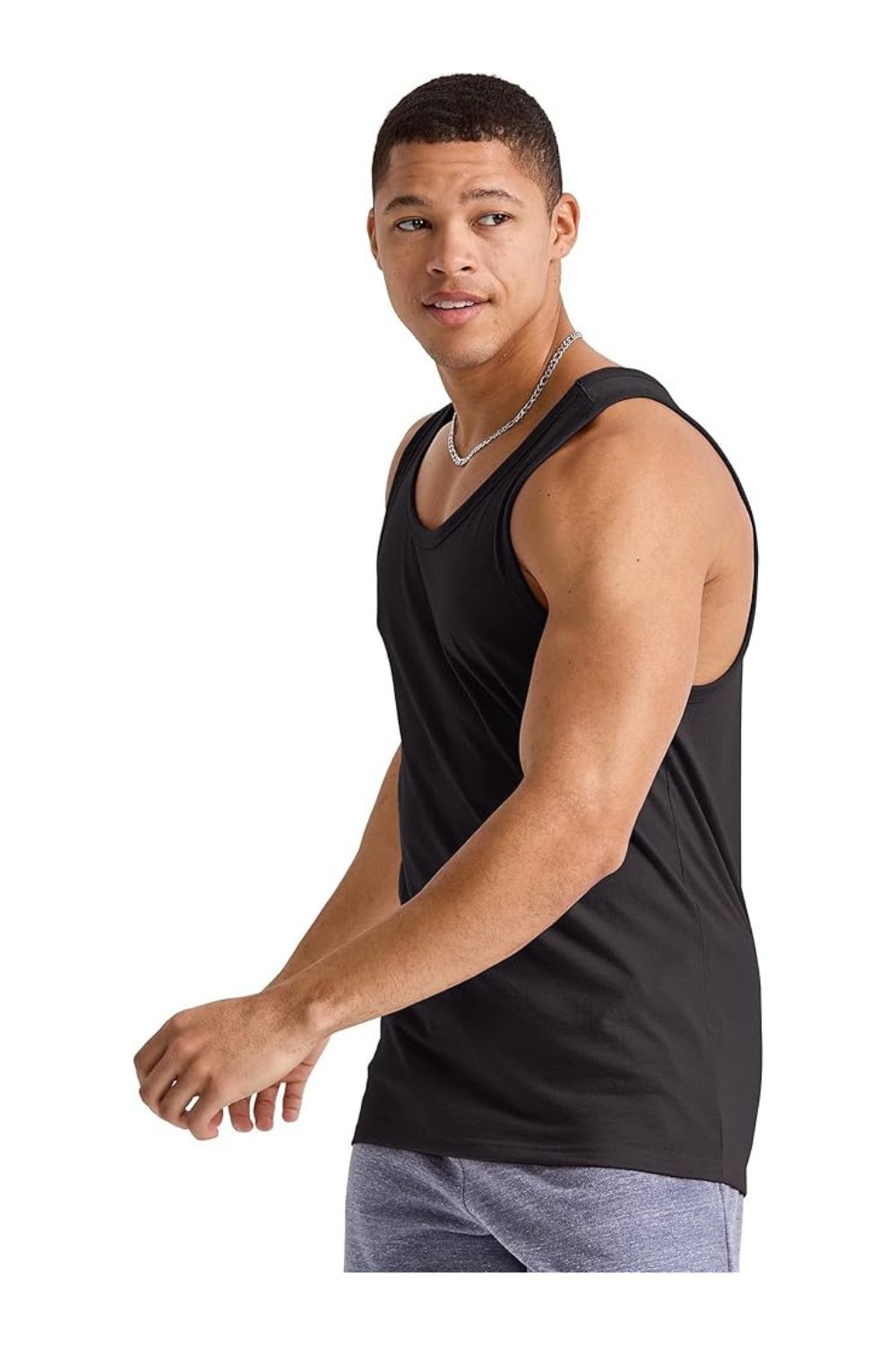 Trendy Men's Tri-Blend Lightweight Sleeveless Tank Top