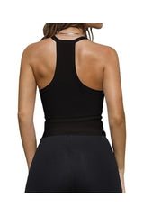 Trendy Women's V-Neck Racerback Sleeveless Ribbed Workout Tank