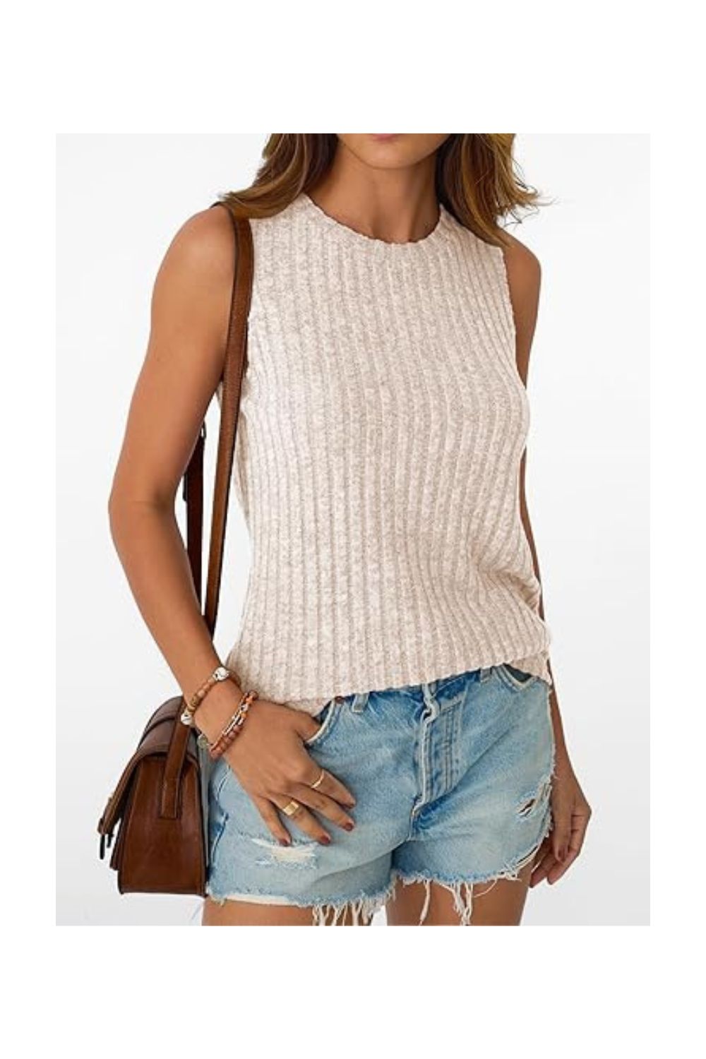Trendy Women's Sleeveless Tunic Tank Summer Fashion Top