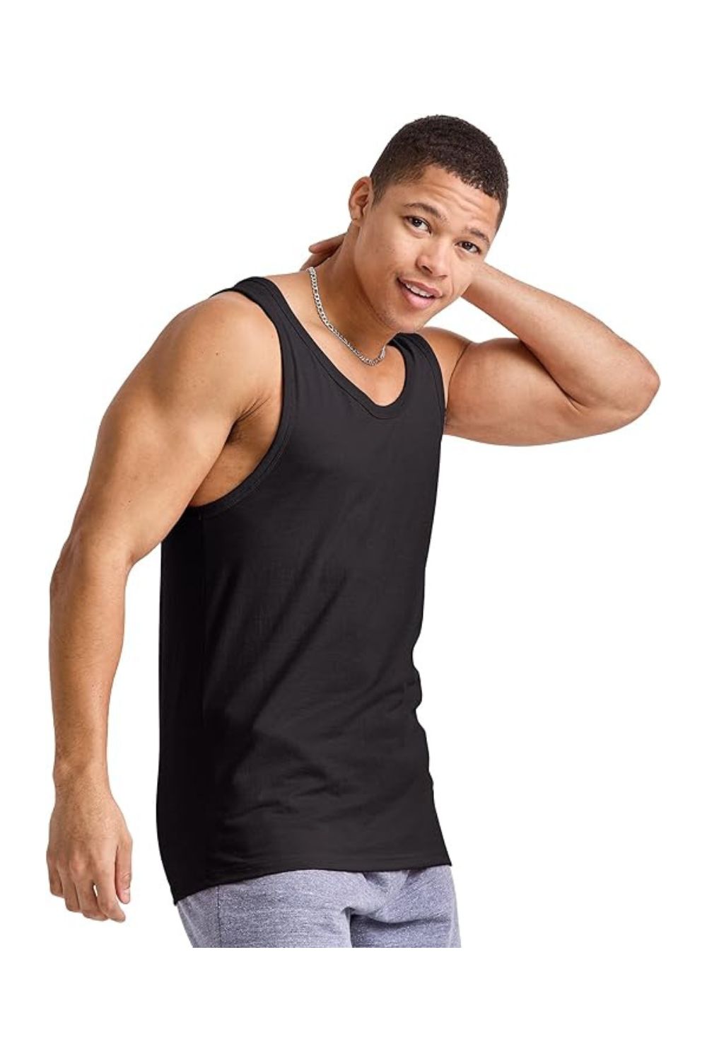 Trendy Men's Tri-Blend Lightweight Sleeveless Tank Top