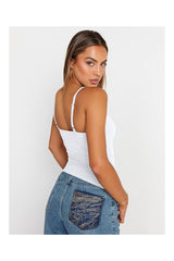 Trendy  Women's Adjustable Sleeveless Square Neck Tank