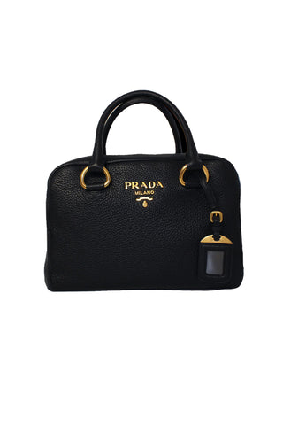 Prada Vitello Phenix Stripe Strap Satchel Bag