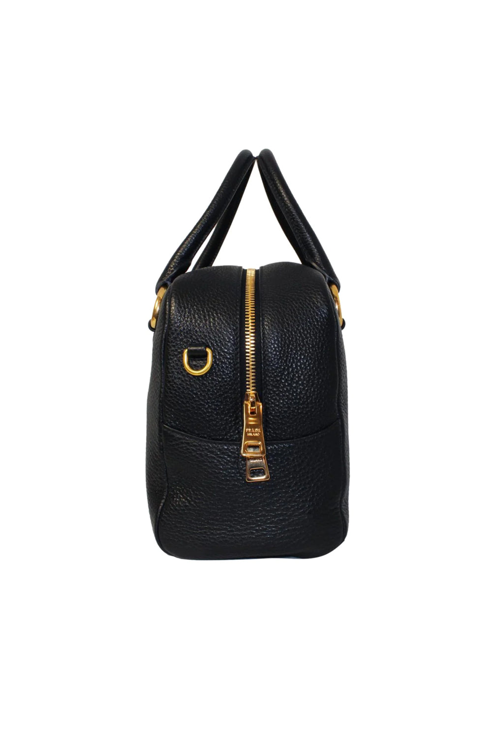 Prada Vitello Phenix Stripe Strap Satchel Bag
