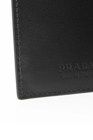 Prada Saffiano Leather Vertical Logo Card Holder