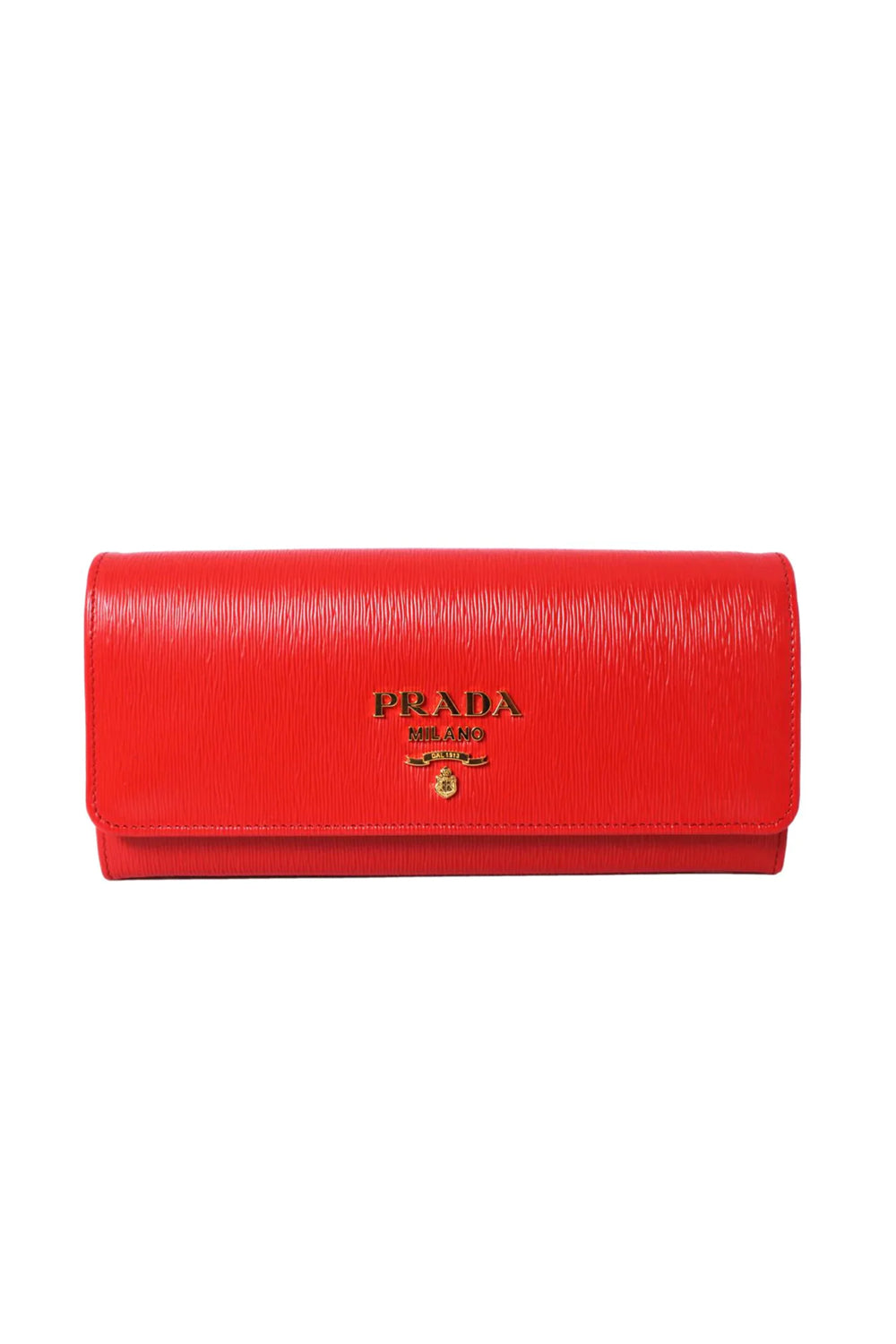 Prada Lacca Leather Chain Crossbody Wallet