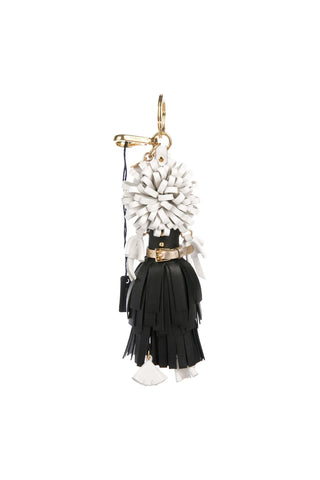 Prada Trick in Pelle Nero Wendy Doll Leather Keychain