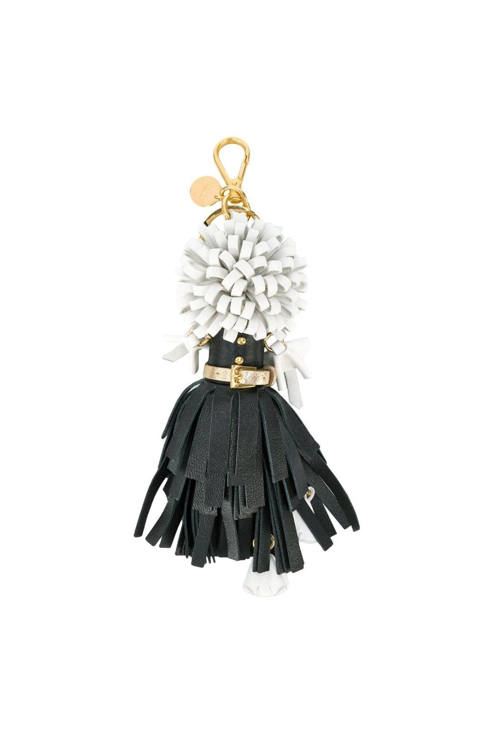 Prada Trick in Pelle Nero Wendy Doll Leather Keychain