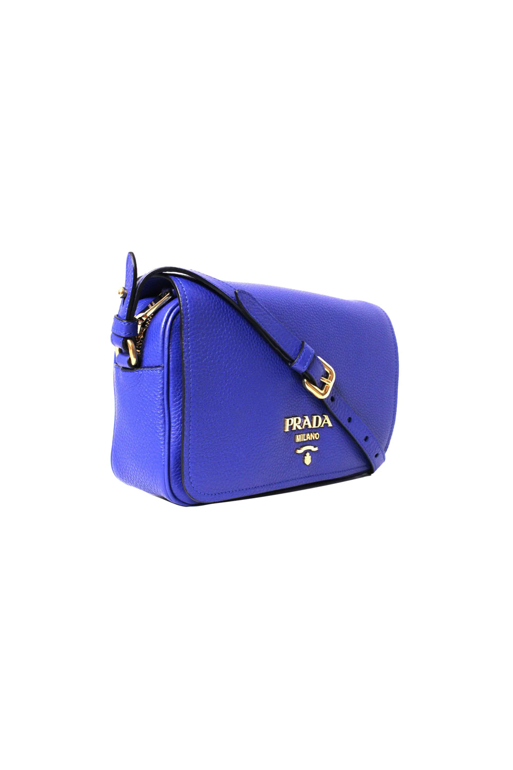Prada Vitello Phenix Leather Flap Crossbody Bag