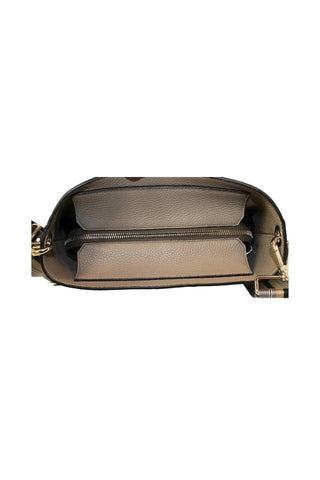 Prada Vitello Phenix Leather Stripe Strap Bucket Bag