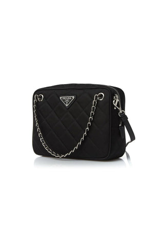 Prada Tessuto Nylon Quilted Logo Crossbody Bag
