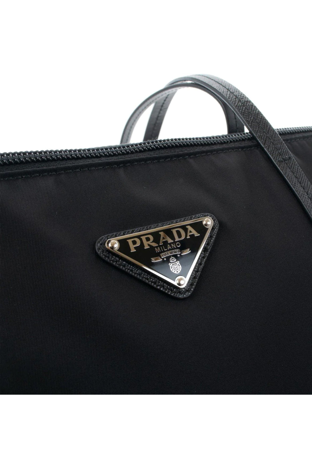 Prada Tessuto Nylon Black Convertible Shopping Bag