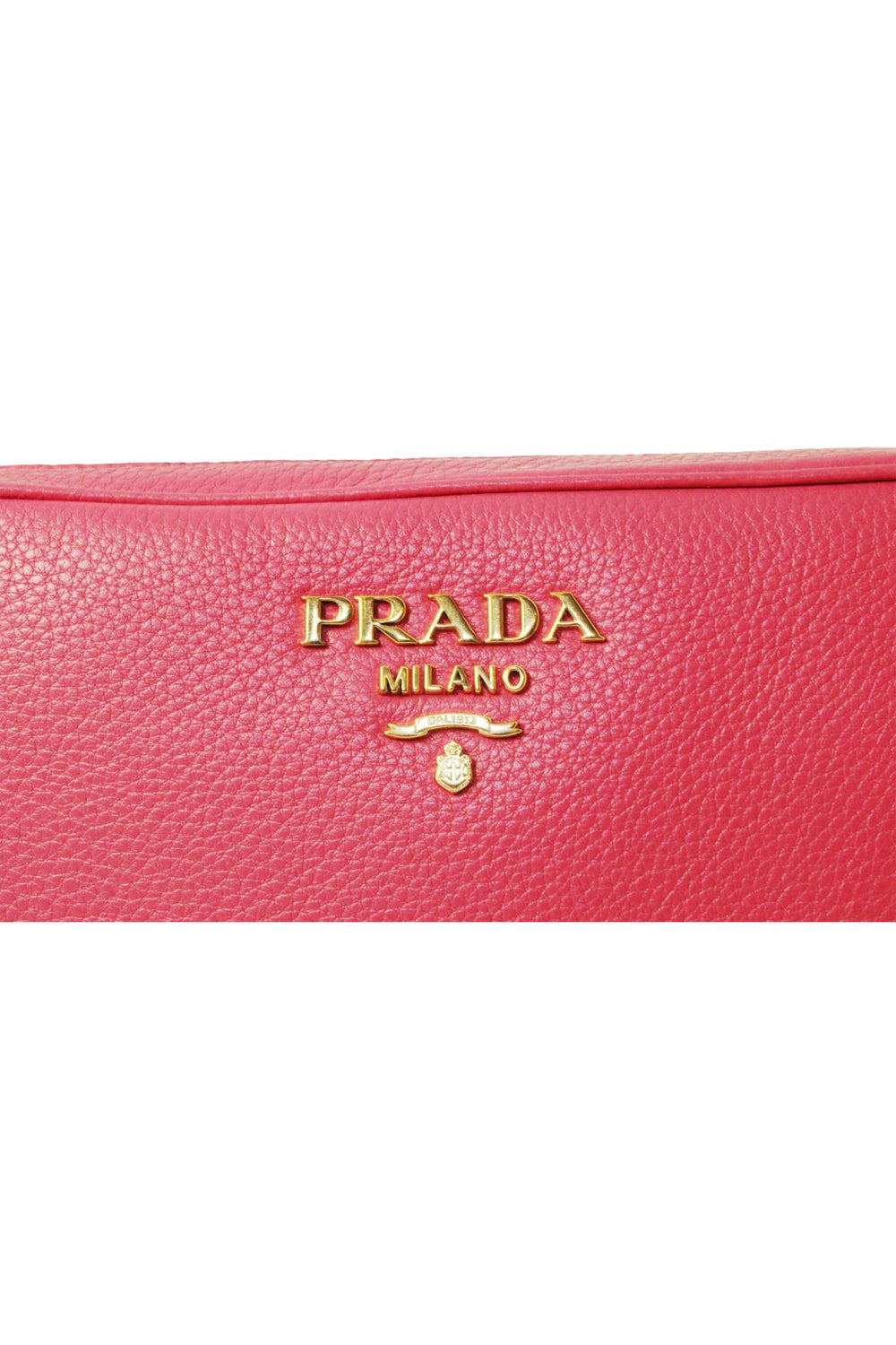 New Prada Vitello Phenix Peonia Leather Flap Crossbody Bag 1BD163