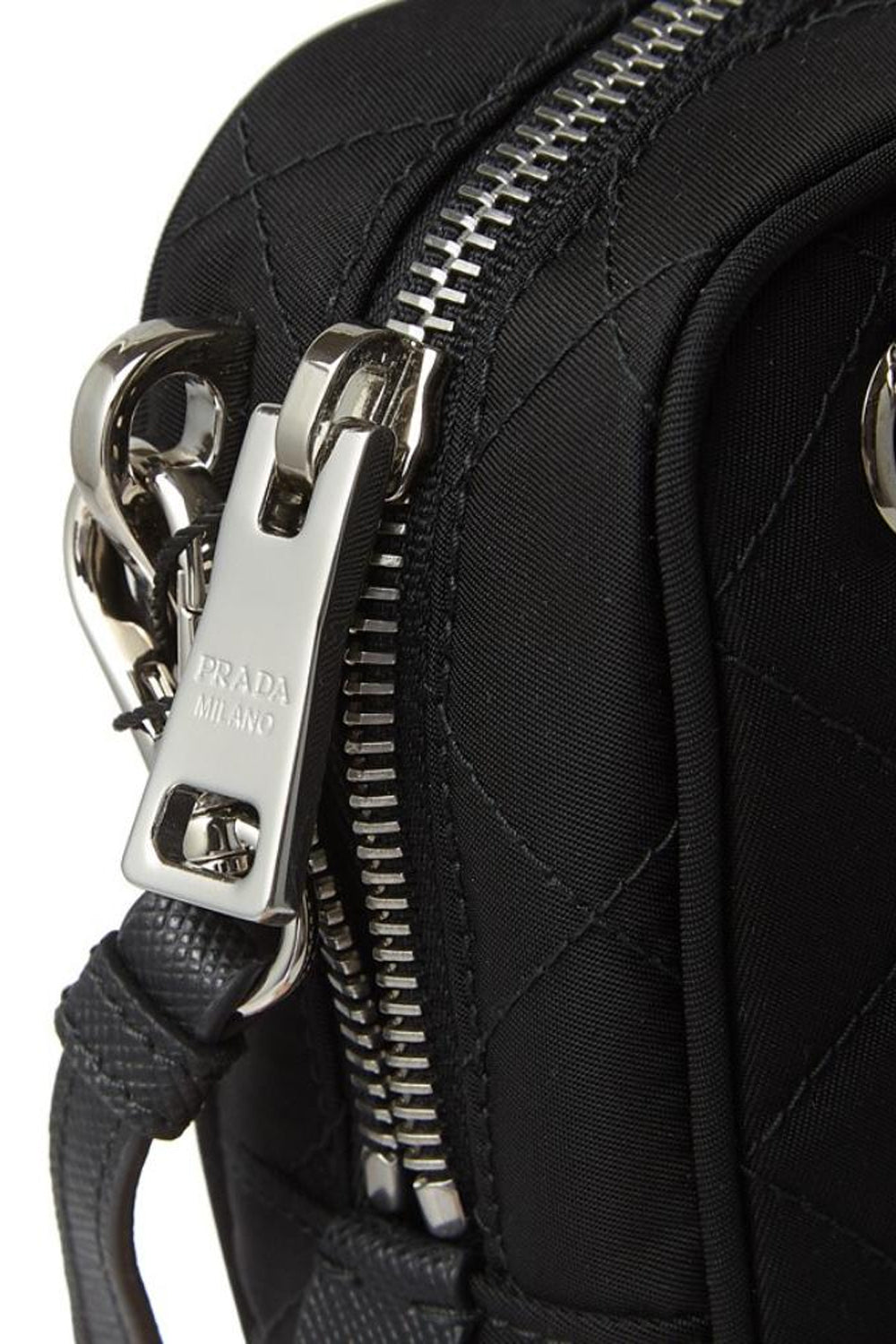Prada Tessuto Nylon Quilted Logo Crossbody Bag