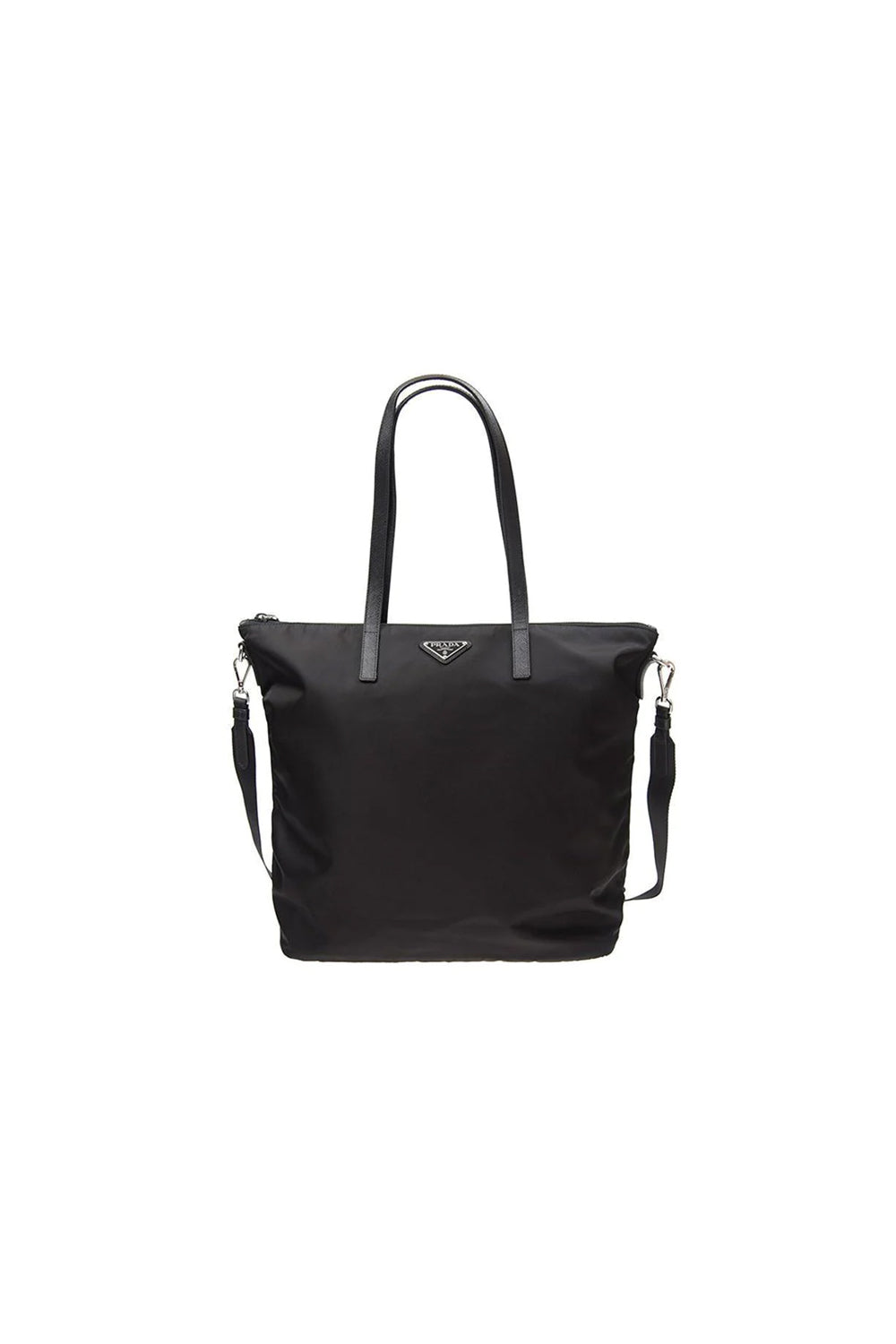 Prada Tessuto Nylon Black Convertible Shopping Bag