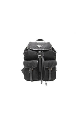 Prada Tessuto Soft Calf Leather Adjustable Backpack