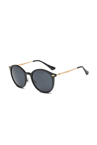 Round Circle Fashion Sunglasses - Blue