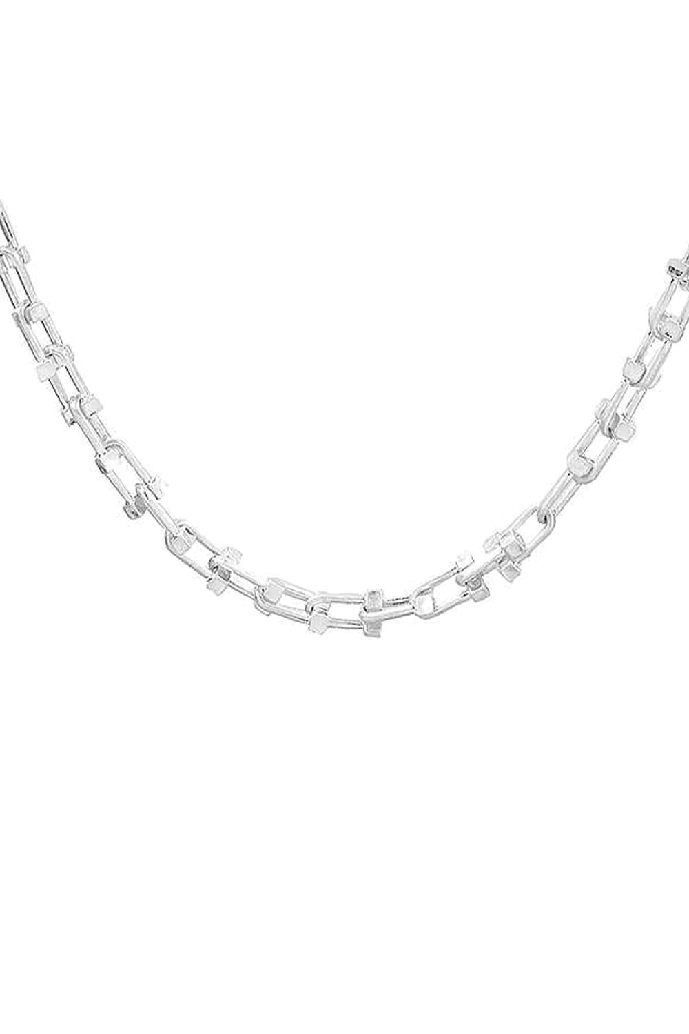 Stylish Chain Link Hematite Necklace