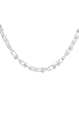 Stylish Chain Link Hematite Necklace