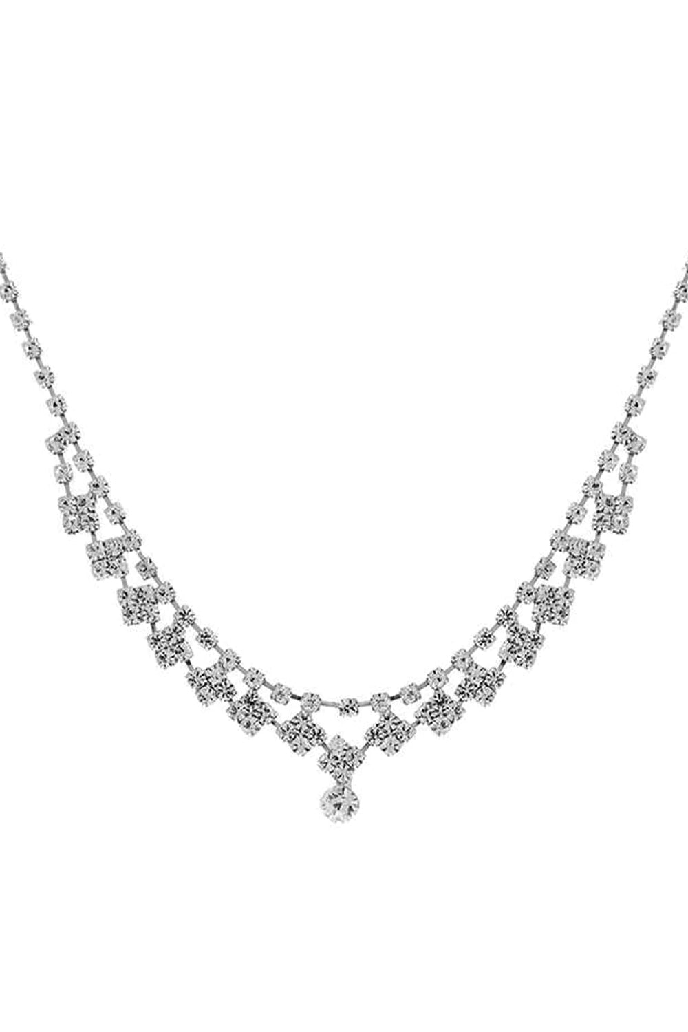 Stylish Rhinestone Design Crystal Necklace