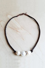 Triple Freshwater Pearl Choker Necklace
