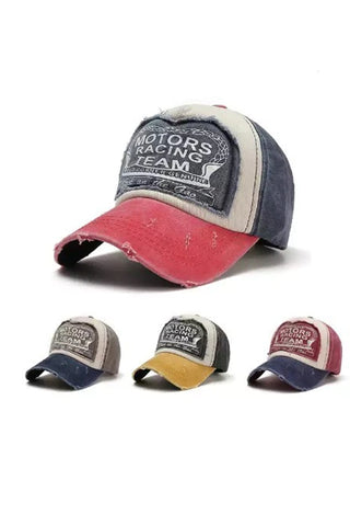 Washed Distressed Cotton Baseball Caps
