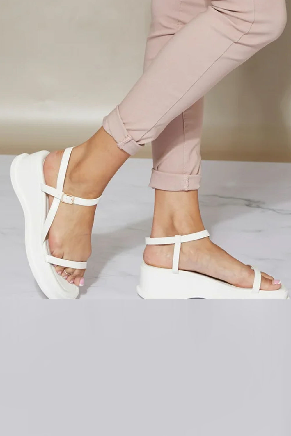 Weeboo Time Is Now Strappy Platform Sandals