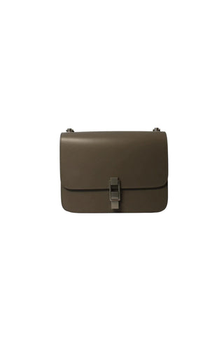 Saint Laurent Carre Taupe Ultra Soft Calf Leather Shoulder Bag