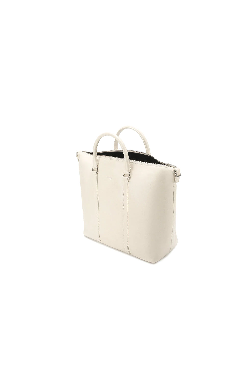 Saint Laurent Supple Ivory Leather Tote Bag