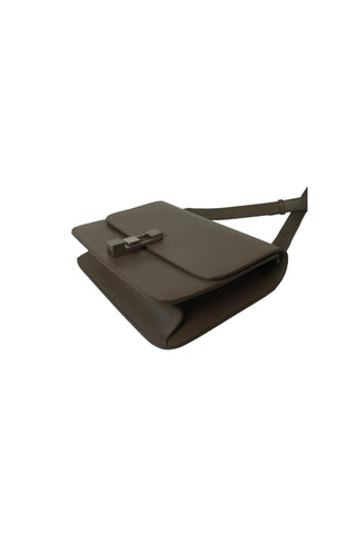 Saint Laurent Carre Taupe Ultra Soft Calf Leather Shoulder Bag