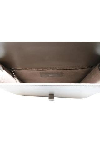 Saint Laurent Carre Taupe Ultra Soft Calf Leather Shoulder Bag