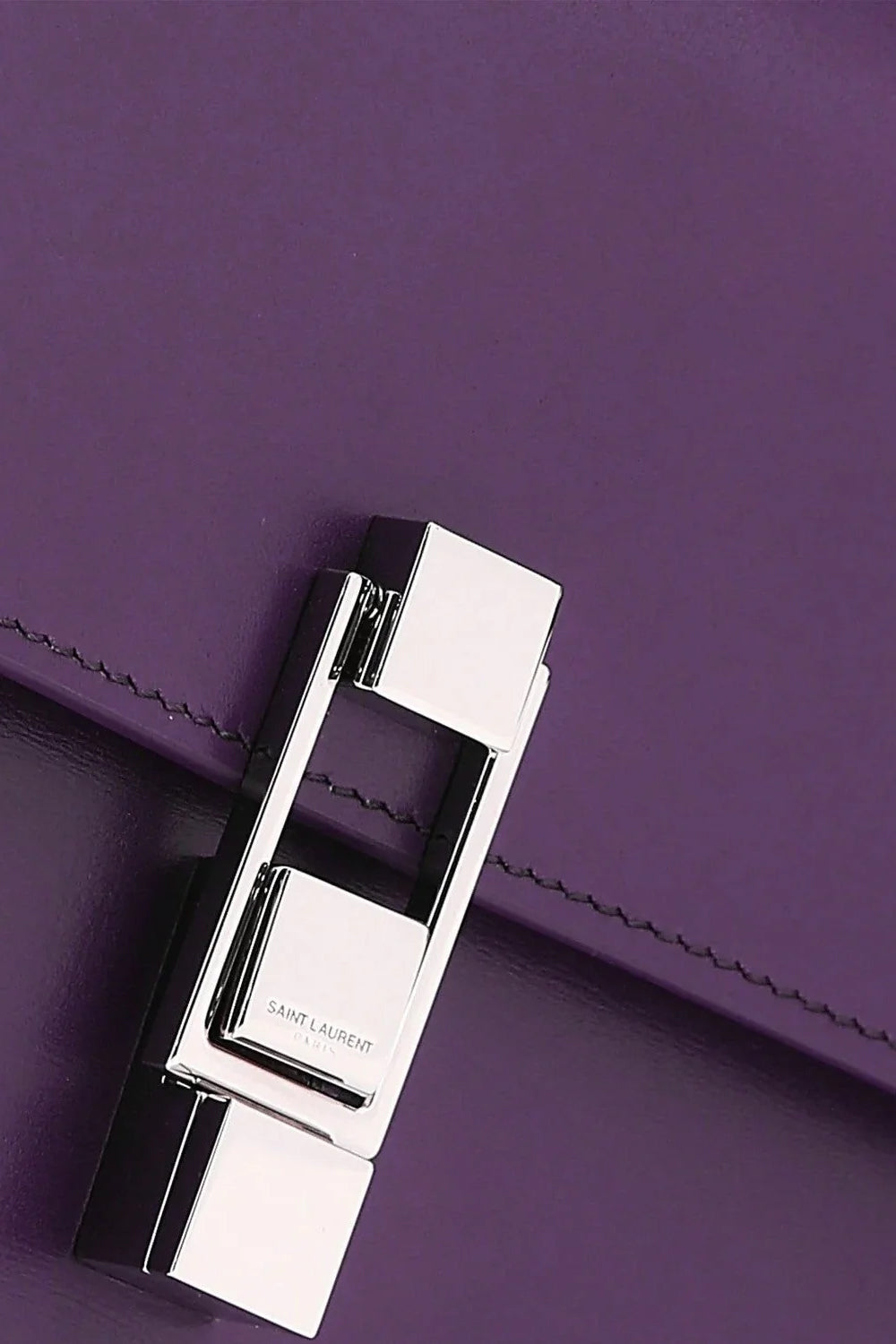 Saint Laurent Carre Royal Ultra Soft Calf Leather Bag - Purple