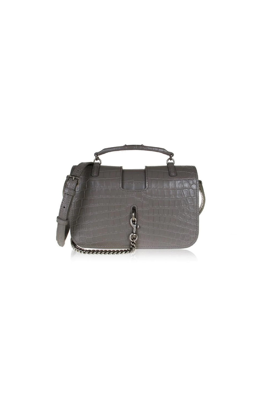 Saint Laurent Crocodile Embossed Leather Bag