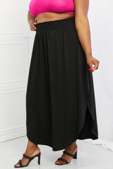 Zenana It's My Time Full Size Side Scoop Scrunch Skirt