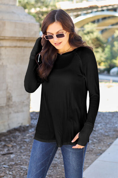 Basic Bae Full Size Round Neck Long Sleeve Shirt